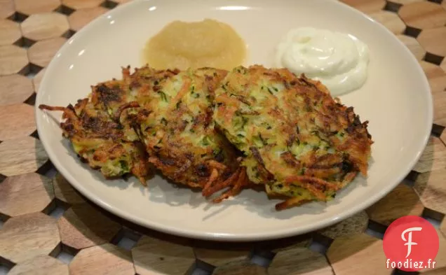 Latkes de courgettes -pommes de terre
