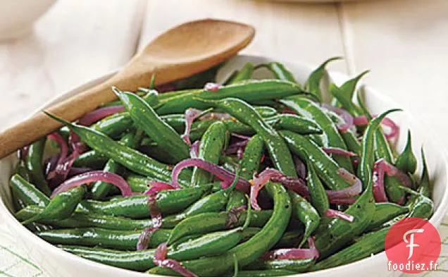 Salade de Haricots Verts aux Oignons Rouges Fondus