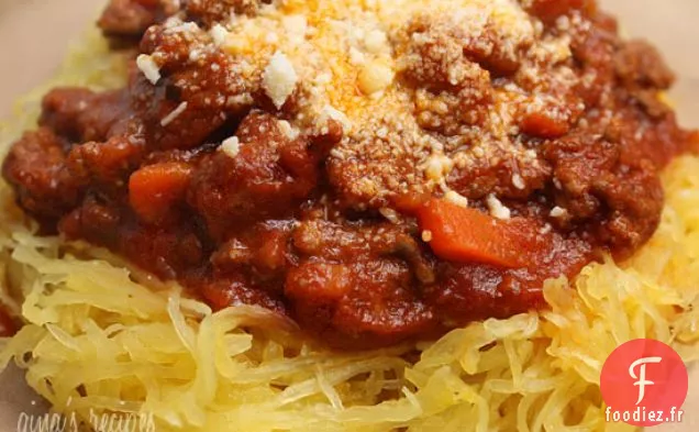 Courge Spaghetti À La Sauce À La Viande