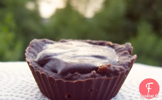 Tartelettes au Fudge au Chocolat et à la Menthe Sans Cuisson