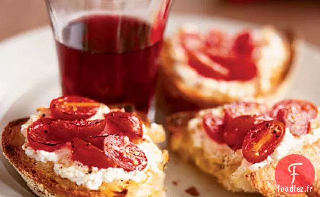 Toasts à la Ricotta et à la Tomate Grillés