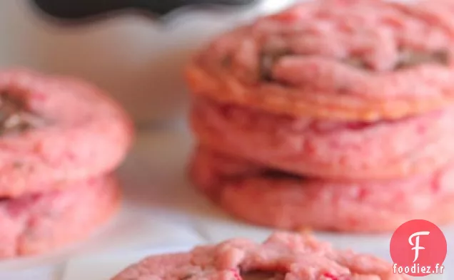 Biscuits à la Fraise et au Chocolat en Velours Rose