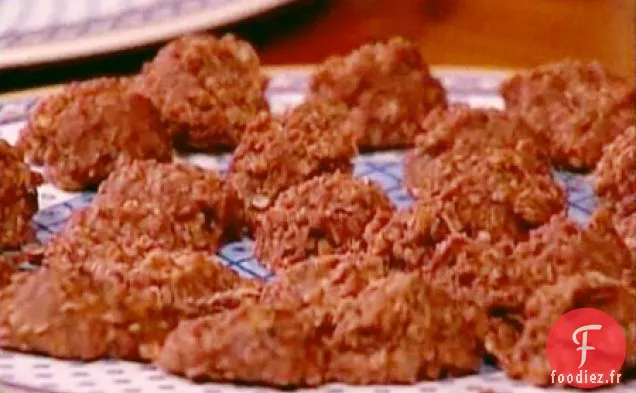 Biscuits sans cuisson au Chocolat au Beurre d'Arachide Et à l'Avoine sans produits laitiers