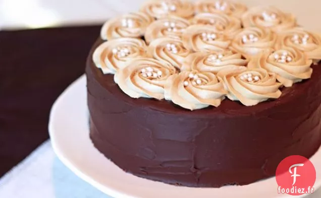 Gâteau Moka Sans Gluten avec Crème au Beurre au Café Végétalien