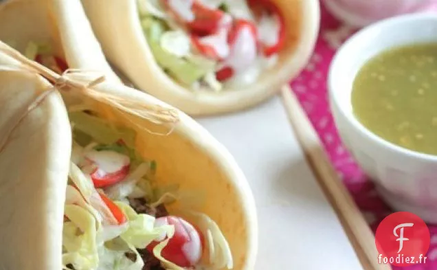 Tacos au Bœuf Salsa Verde à 5 Ingrédients