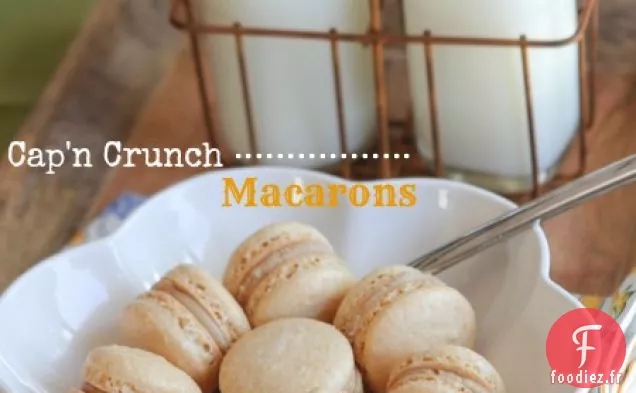 Macarons Cap'n Crunch avec Garniture de Pâte à biscuits Cap'n Crunch