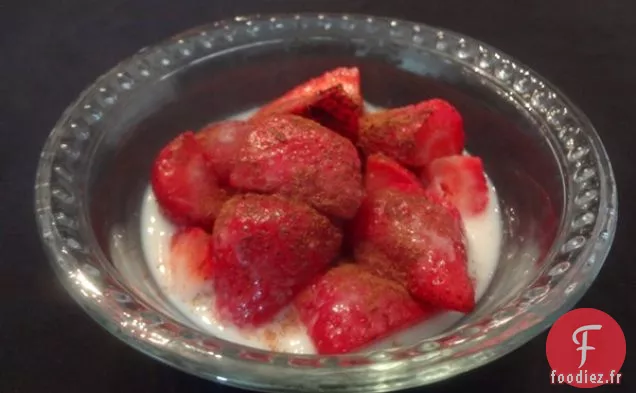 Fraises à la Cannelle et Lait d'Amande
