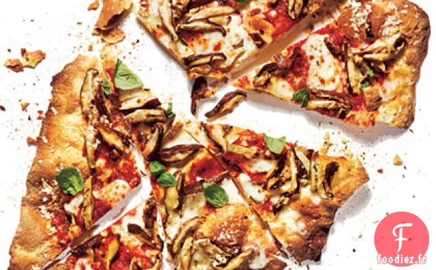 Pizza aux Champignons en Croûte de Craquelins