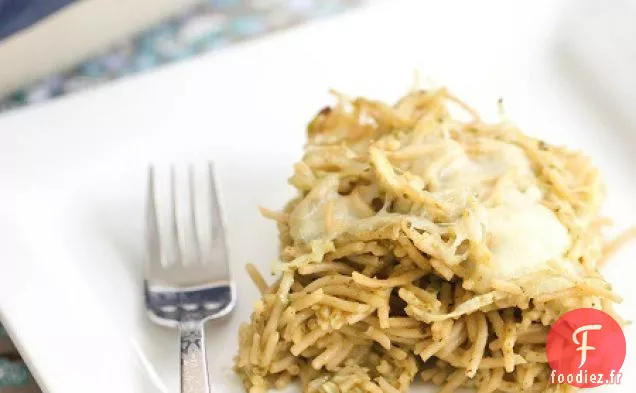 Spaghetti au Poulet au Pesto au Fromage