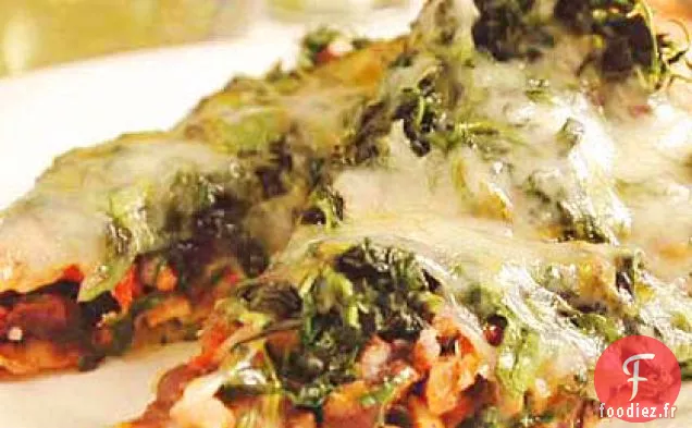 Pizza Mexicaine aux Haricots Noirs et aux Épinards