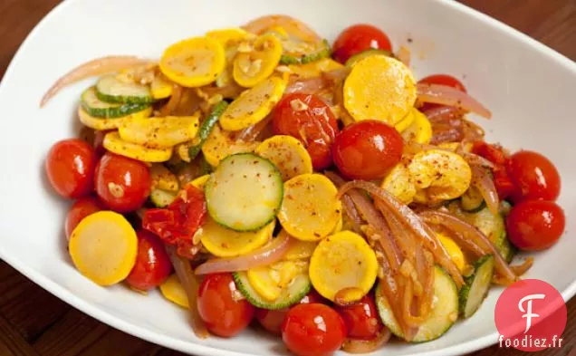 Courge D'Été Aux Tomates Et Au Poivre D'Alep