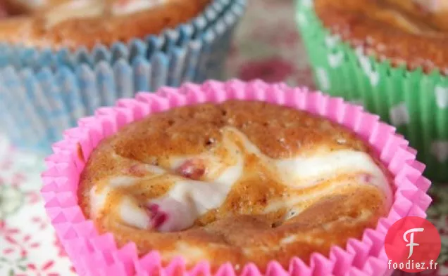 Muffins à la Citrouille Tourbillonnés à la Framboise et à la Crème