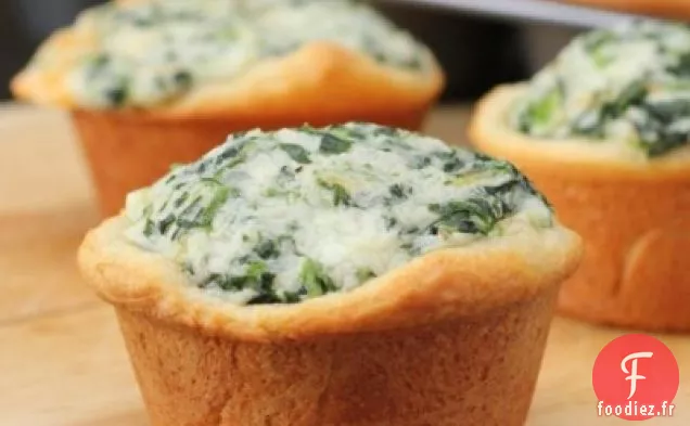Tasses de Parmesan D'Épinards à la Crème Sans Produits Laitiers