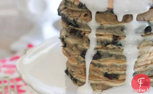 Crêpes Crumble aux Myrtilles Glacées