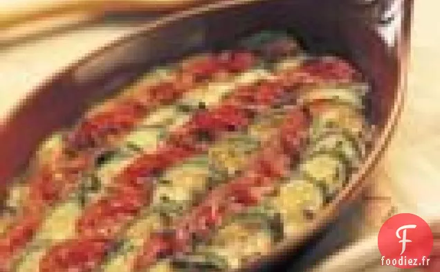 Tomates Et Courgettes Cuites Au Four