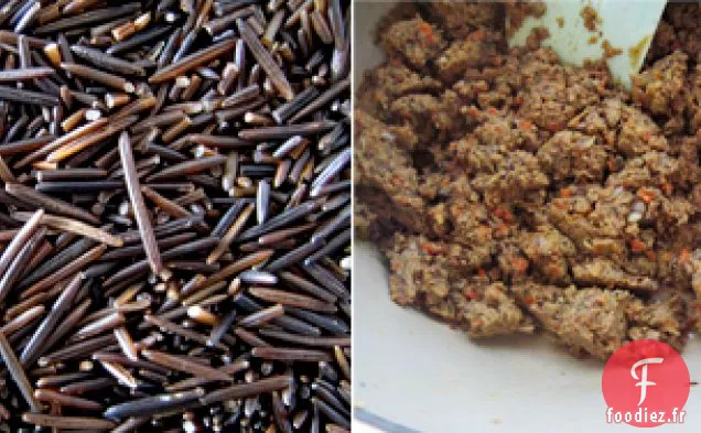 Courge De Gland Farcie Au Riz Sauvage Et Aux Lentilles Épicées
