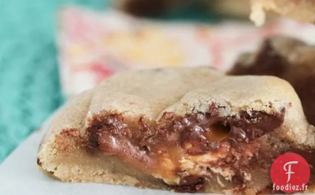 Barres Chocolatées Sandwichs aux Biscuits aux Pépites de Chocolat