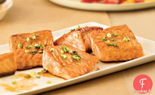 Saumon Au Glaçage Gingembre-Orange