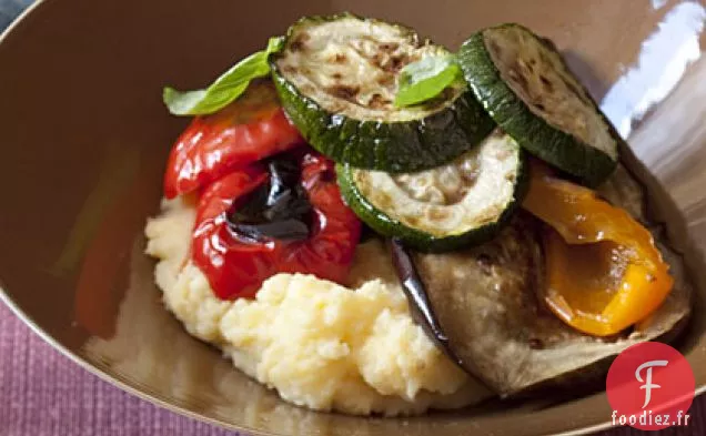 Polenta au Fromage aux Légumes Rôtis