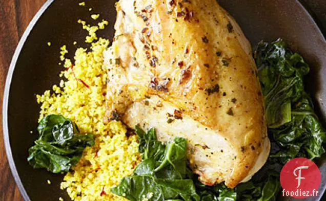 Poulet Au Safran Rapide Avec Couscous