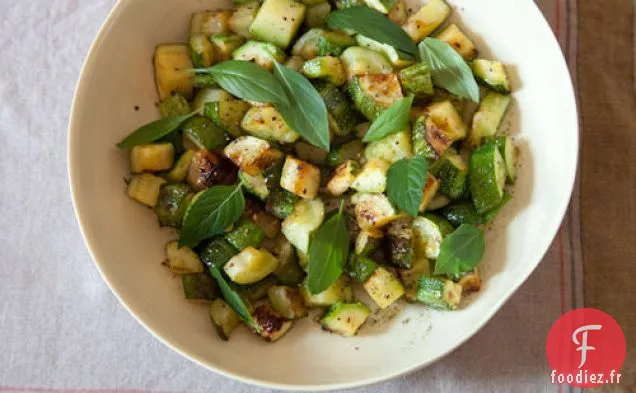 Courgettes Au Basilic, Menthe Et Miel