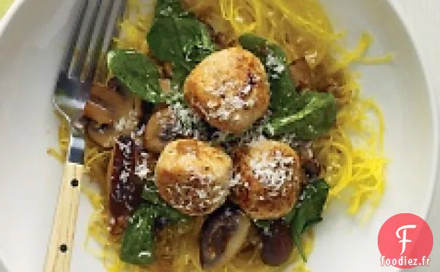 Courge Spaghetti Aux Boulettes De Dinde