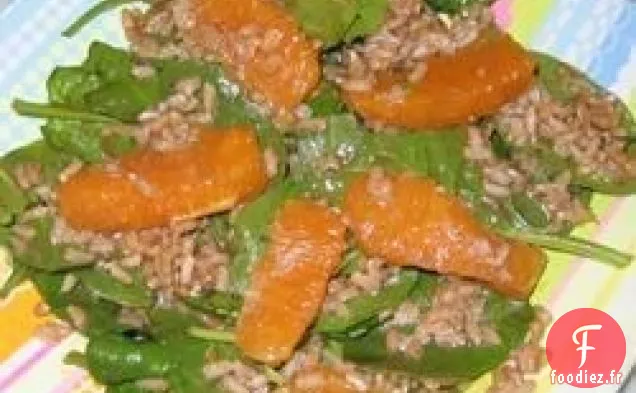 Salade de Riz Brun Vinaigrette à l'Orange