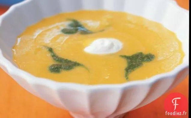 Soupe au Poivre Jaune et Purée de Coriandre