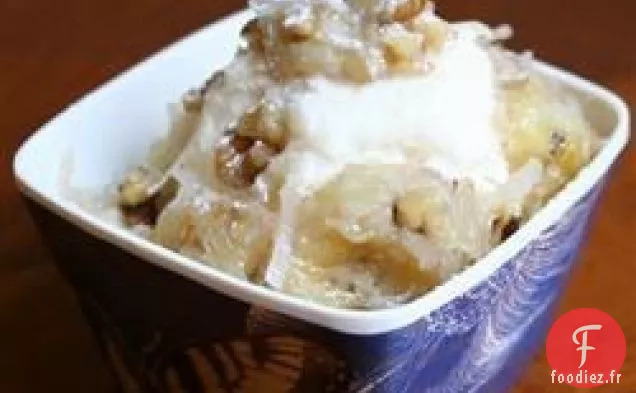 Garniture de Crème Glacée à la Banane Tropicale Chaude