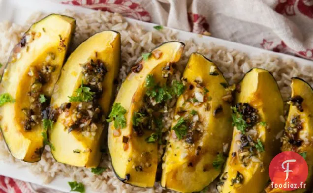 Courge de Gland Rôtie au miel-jalapeño