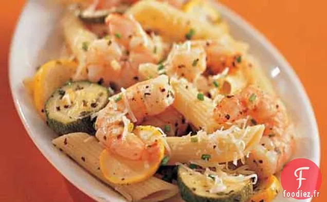 Penne aux Crevettes et à la Courge