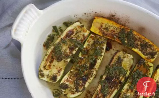 Courgettes Rôties À La Vinaigrette Chili-menthe