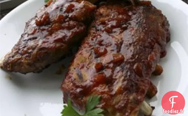 Côtes Levées au Dos de Bébé Grillées au Whisky de Scott