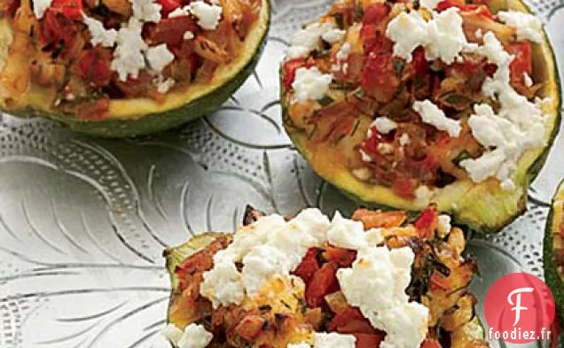 Courgettes Farcies aux Crevettes et à la Feta