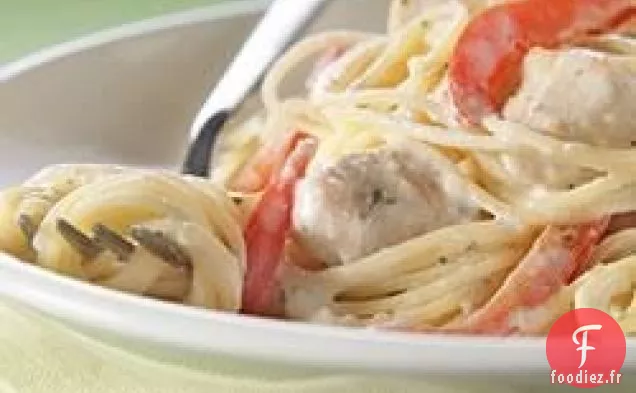 Pâtes au Pesto Alfredo au Poulet