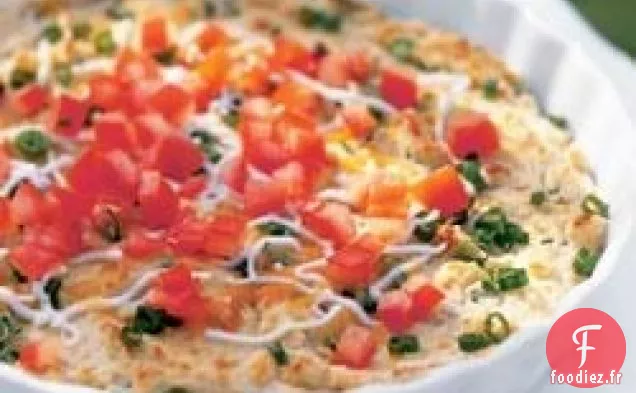 Trempette au Fromage et aux Haricots Garnie de Tomates