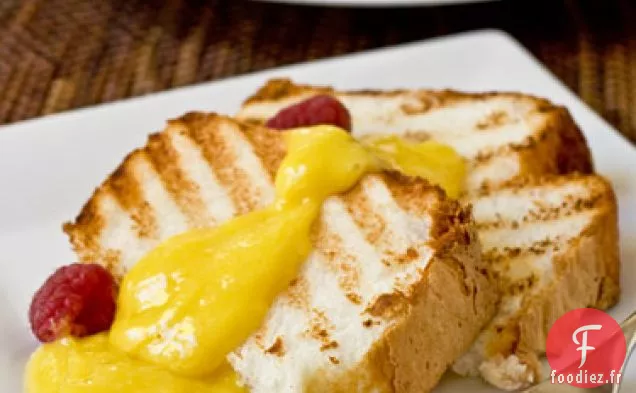 Gâteau d'Ange Grillé au Lait Caillé de Citron