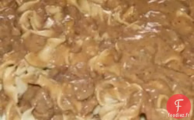 Repas Stroganoff de Venaison à la Mijoteuse