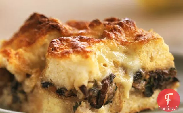 Pouding au Pain aux Champignons Doubles