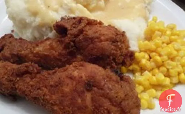 Poulet Frit avec Sauce Crémeuse