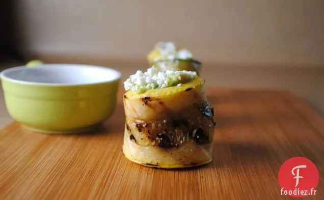 Courgettes Grillées Balsamiques Au Miel À L'Avocat Et À La Feta