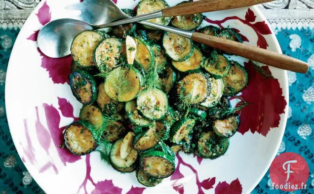 Courgettes sautées au Gingembre et à l'aneth