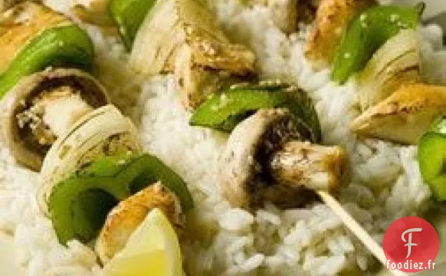 Brochettes De Poulet Marinées