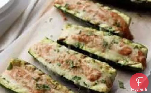Bateaux de Courgettes Farcies Grillées