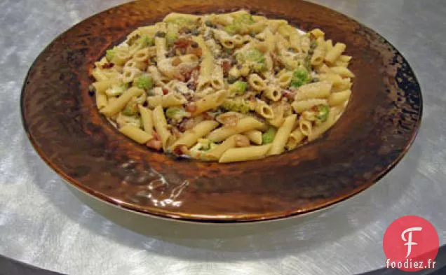Penne à la Pancetta et Chou-fleur Romanesco