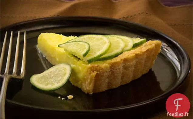 Tarte Crémeuse au Citron Vert avec Croûte Sablée