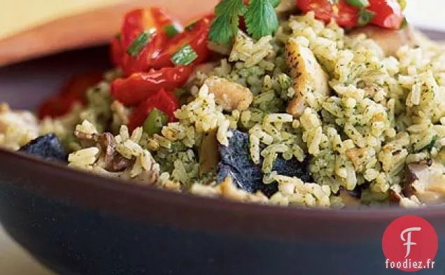 Riz à la Coriandre au Poulet