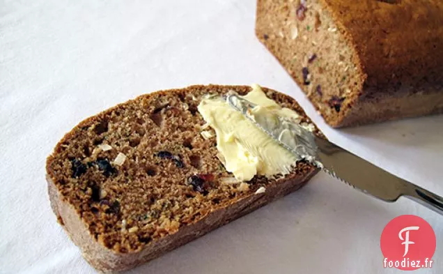 Pain de Courgettes Aux Canneberges et à la Noix De Coco