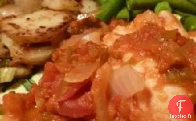 Morue aux Tomates avec du Vin