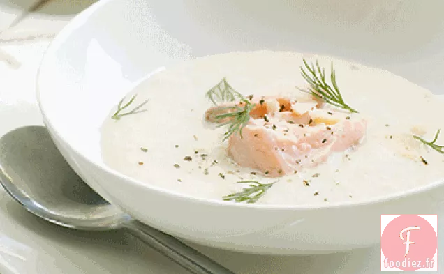 Soupe Crémeuse de Salsifis au Saumon